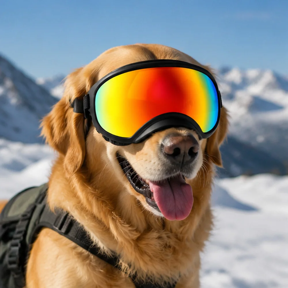 Gafas de sol para perros reflectantes antivaho y a prueba viento - imagen 2