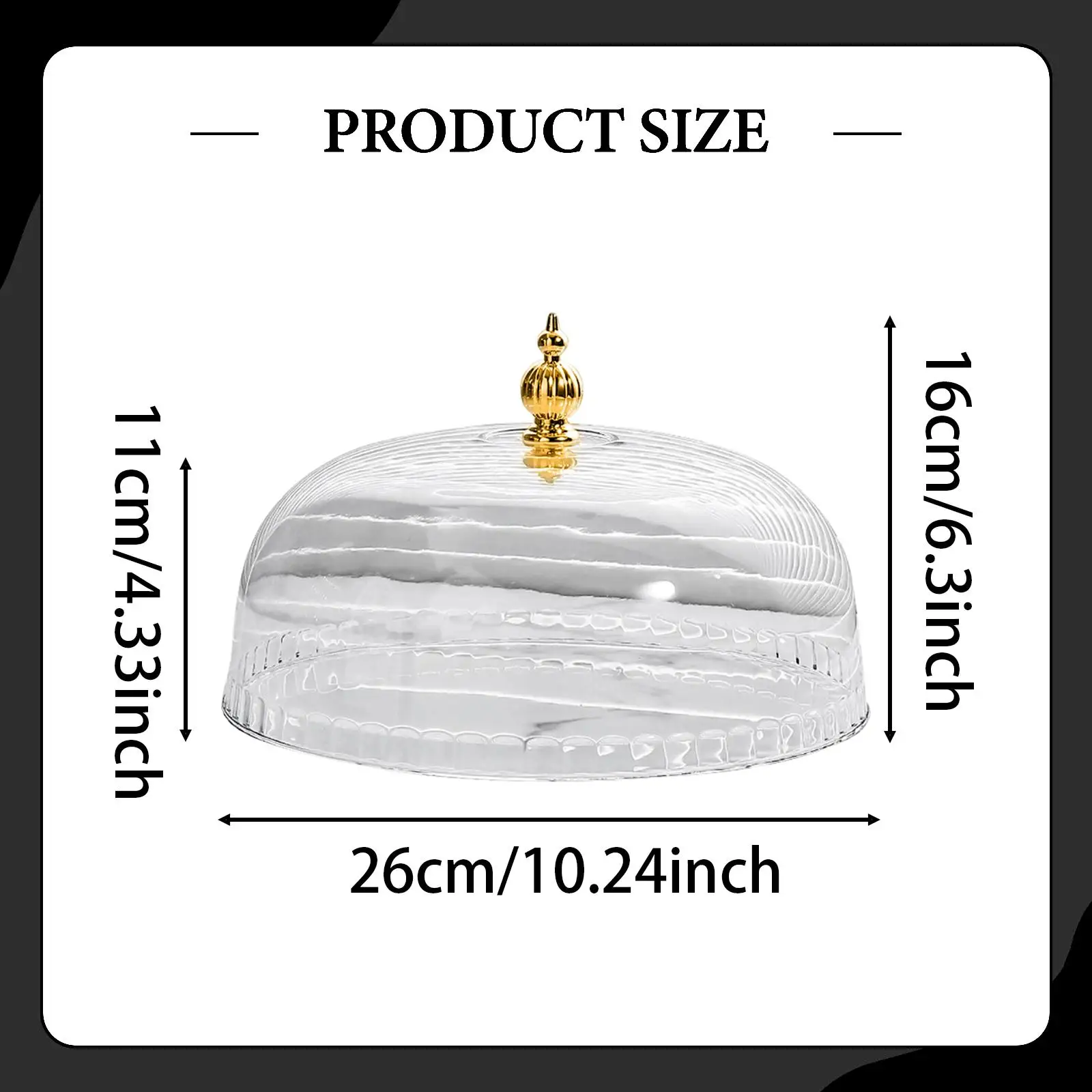 Cúpula protectora transparente para comida de gato y perro - imagen 4
