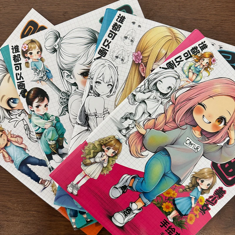 Pack cuadernos dibujo anime manga principiantes + libro colorear - imagen 4