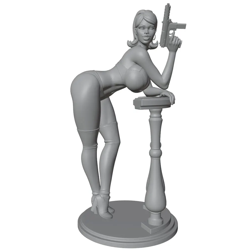 Figura de resina retró sin pintar, estatua detallada coleccionismo - imagen 3
