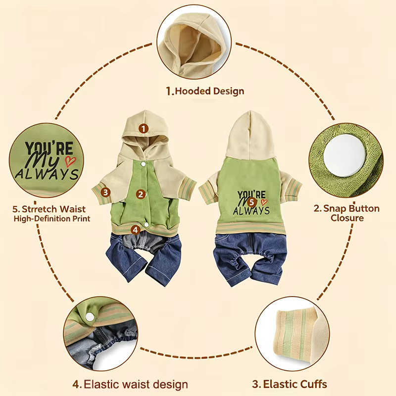 Mono abrigo para perros pequeños – Sudadera cálida para Chihuahua y Bichón