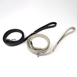Conjunto de collar y correa de cuero genuino para perro