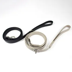 Conjunto de collar y correa de cuero genuino para perro