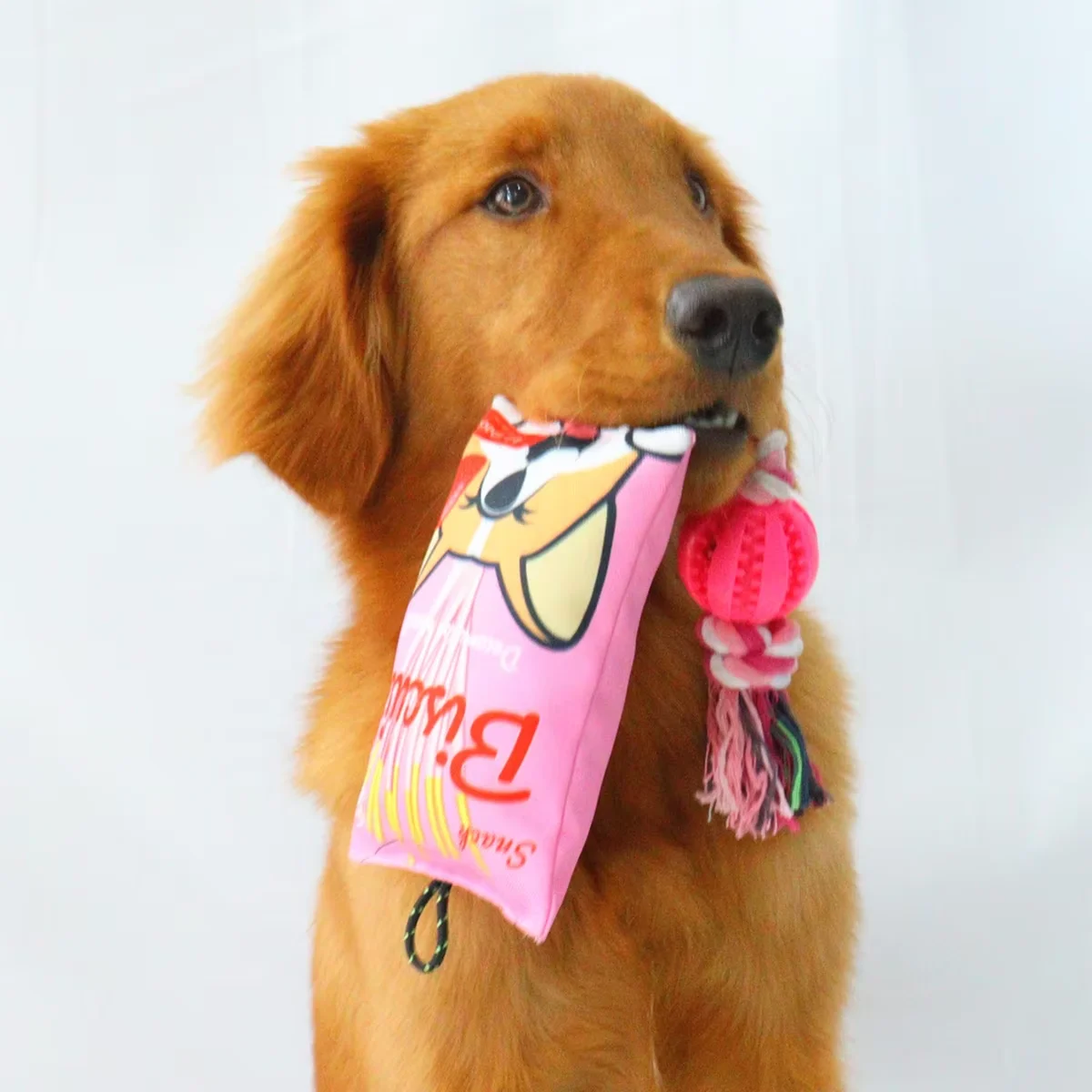 Juguete para perros con sonido patatas fritas y cuerda de algodón - imagen 3