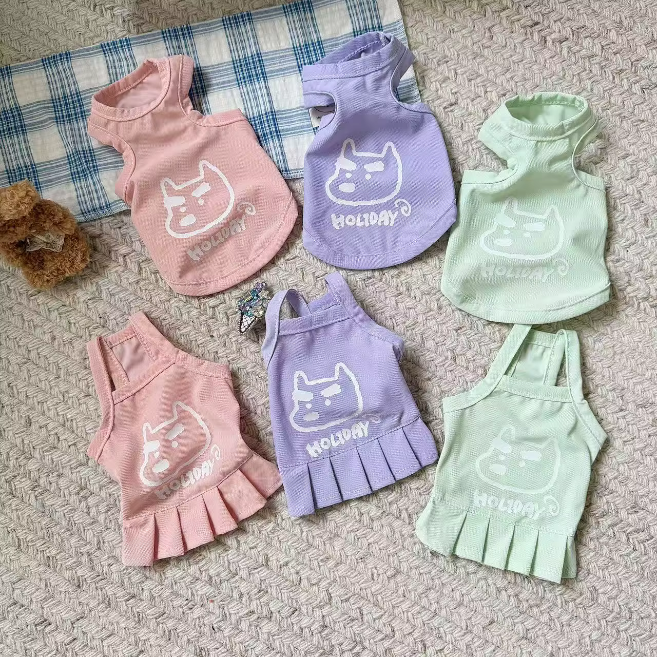Camiseta sin mangas de verano fresca para perros y gatos pequeños - imagen 3