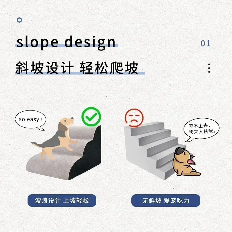 Rampa ondulada para perros pequeños – Escalera suave - imagen 5