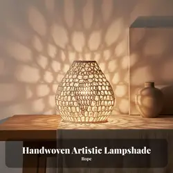 Pantalla lámpara cuerda estilo bohemio