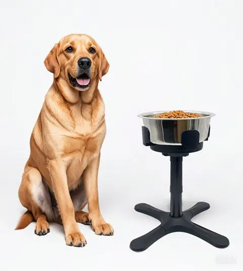 Soporte de cuatro patas para alimentación de mascotas