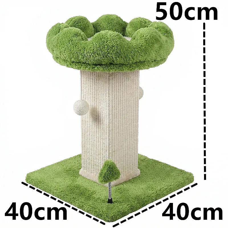 Árbol rascador para gatos con torre, rascador de sisal, protector de sofá, mueble para mascotas, juguetes de salto, árbol de escalada para gatos - vista general