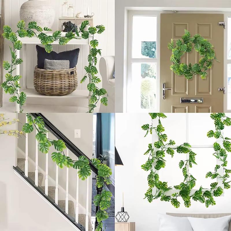 Planta artificial colgante Monstera segura para gatos y perros - imagen 5