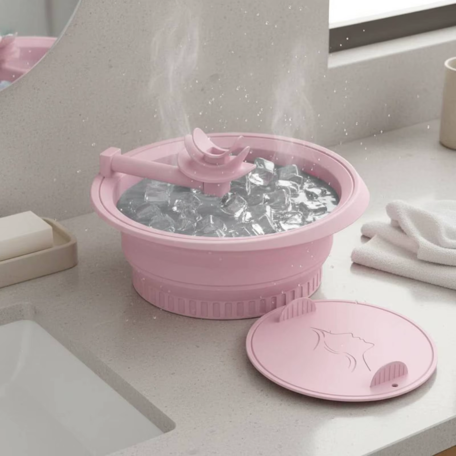 Tazón de Silicona Plegable para Lavar Gatos y Perros – Lavabo Portátil - imagen 4