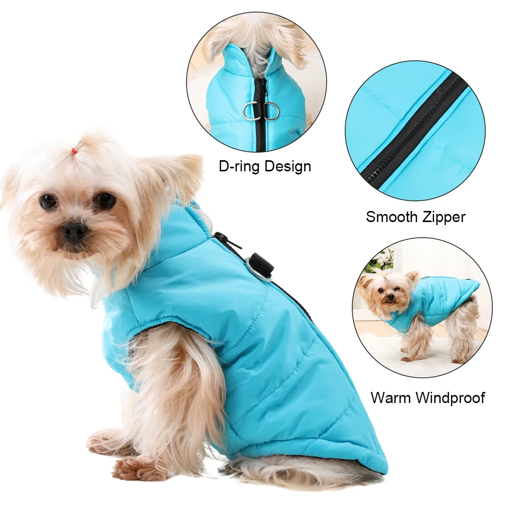 Abrigo de invierno impermeable para perros pequeños y gatos - imagen 4
