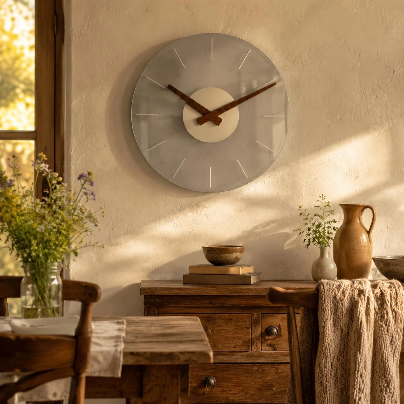 Reloj de pared con manecillas en madera para gatos y perros - imagen 5