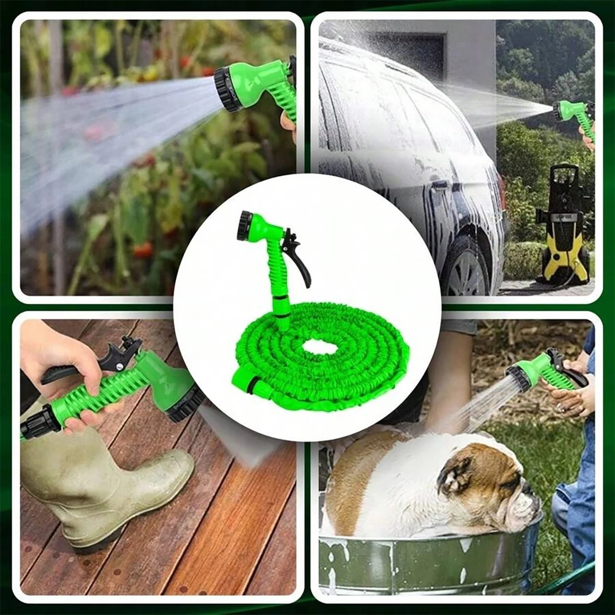 Manguera jardín retráctil con pistola rociadora para perros y gatos - imagen 5