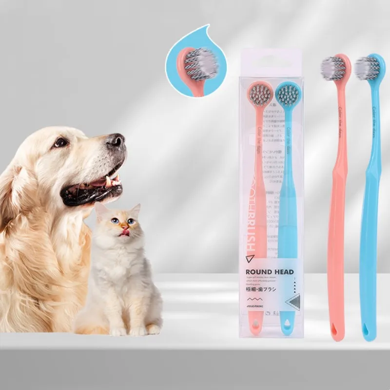Cepillo de dientes para mascotas con cabezal pequeño