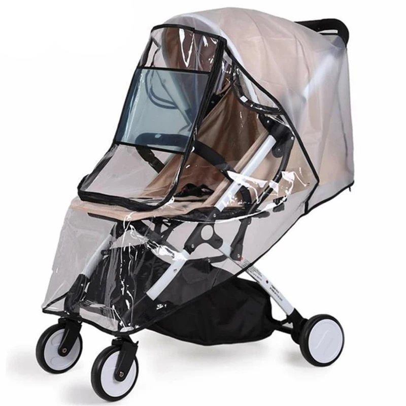 Cubierta impermeable para cocherito de mascotas vista completa