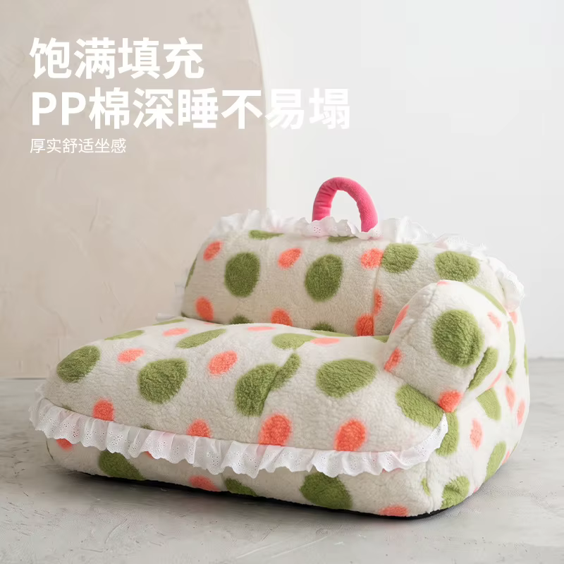 Cama sofá cálida para perros con almohada desmontable - imagen 5
