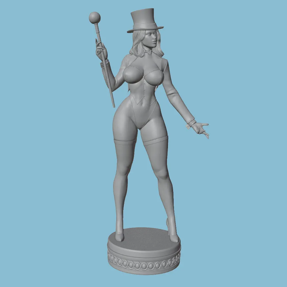 Detalle de estatua de modelo en resina para pintar