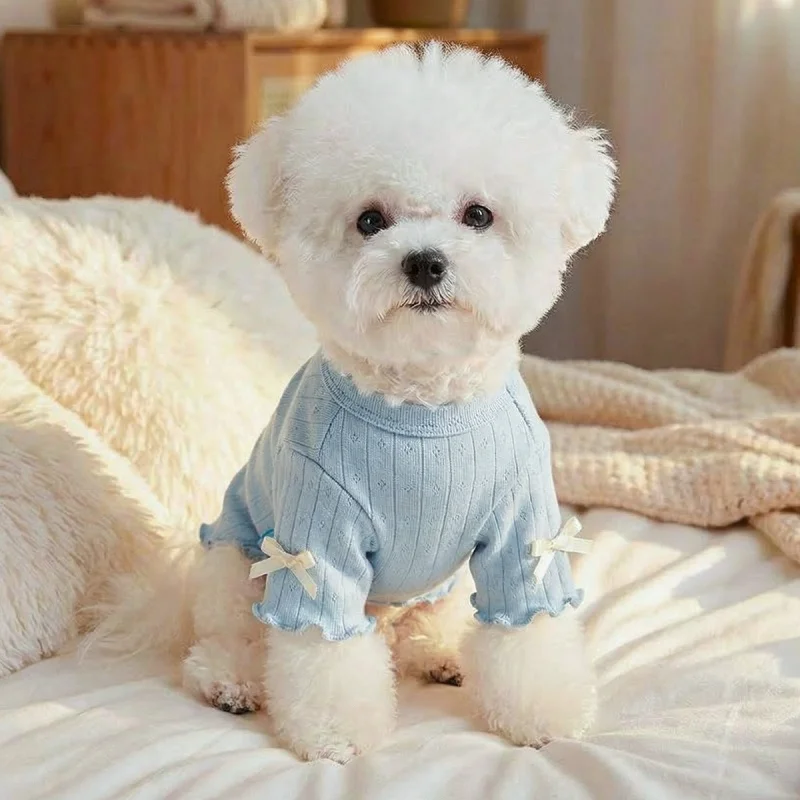 Camiseta de otoño para perros – Top suave con estampado de letras - imagen 4