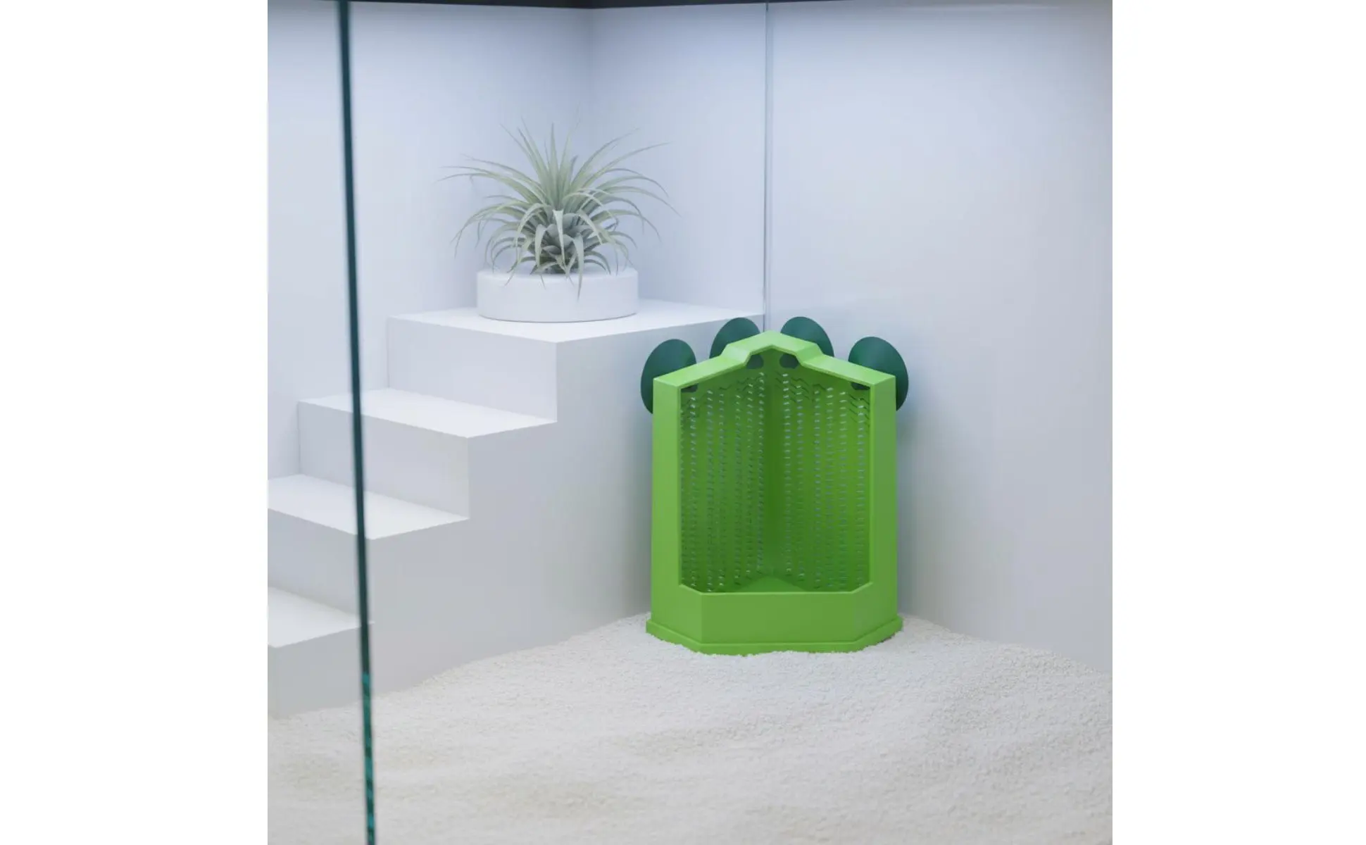 Ahorro de espacio con diseño compacto y ventosa