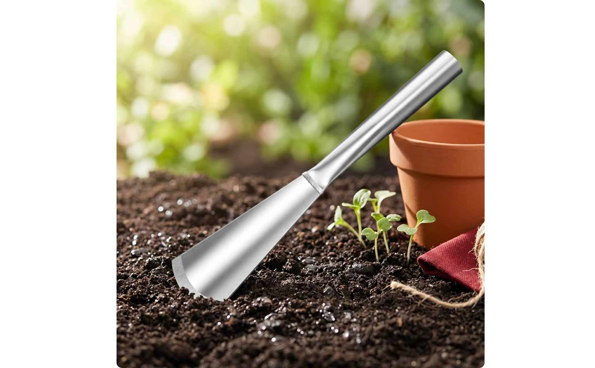 Pala de jardín resistente a la oxidación lista para trasplantar