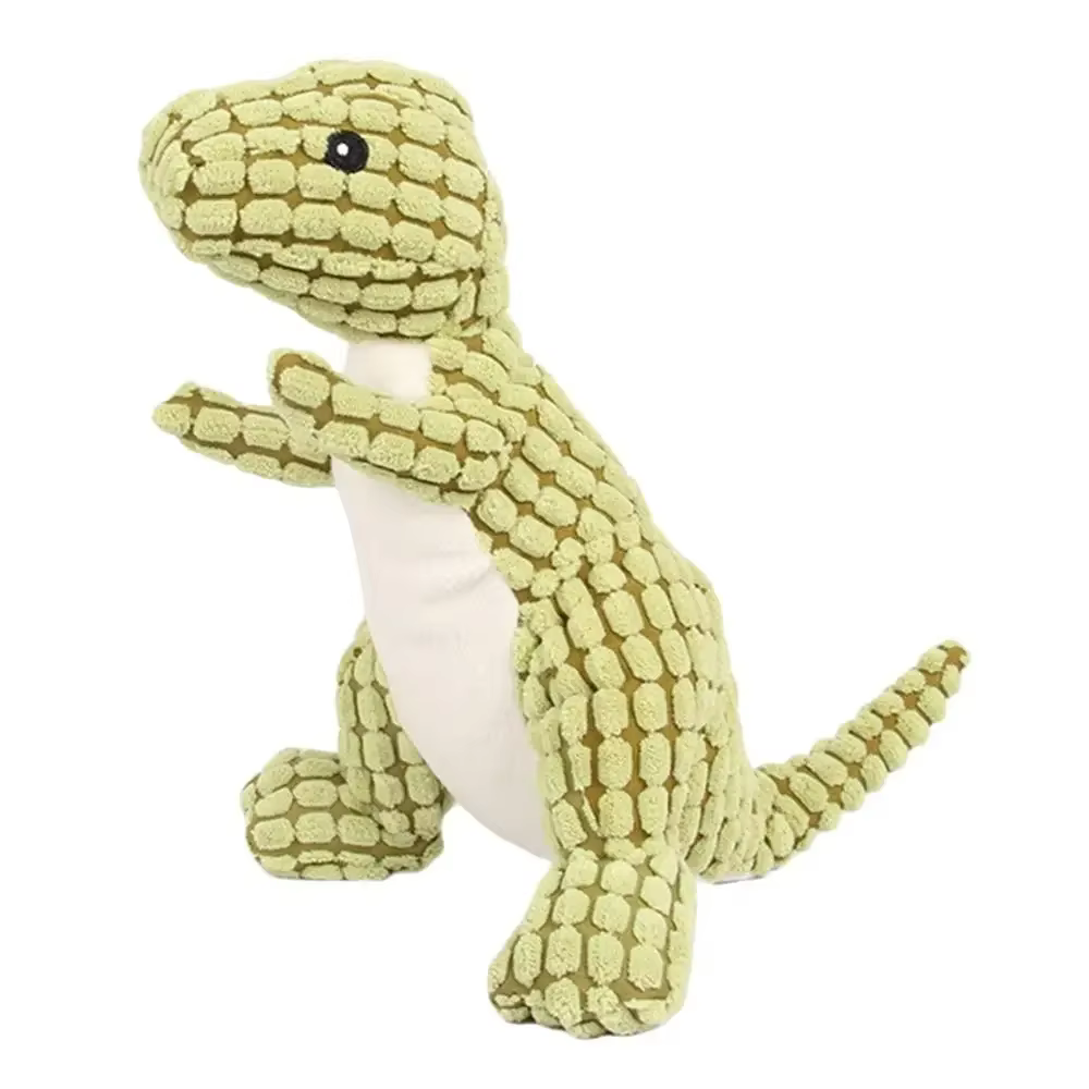 Juguete de peluche dinosaurio con sonido para perros