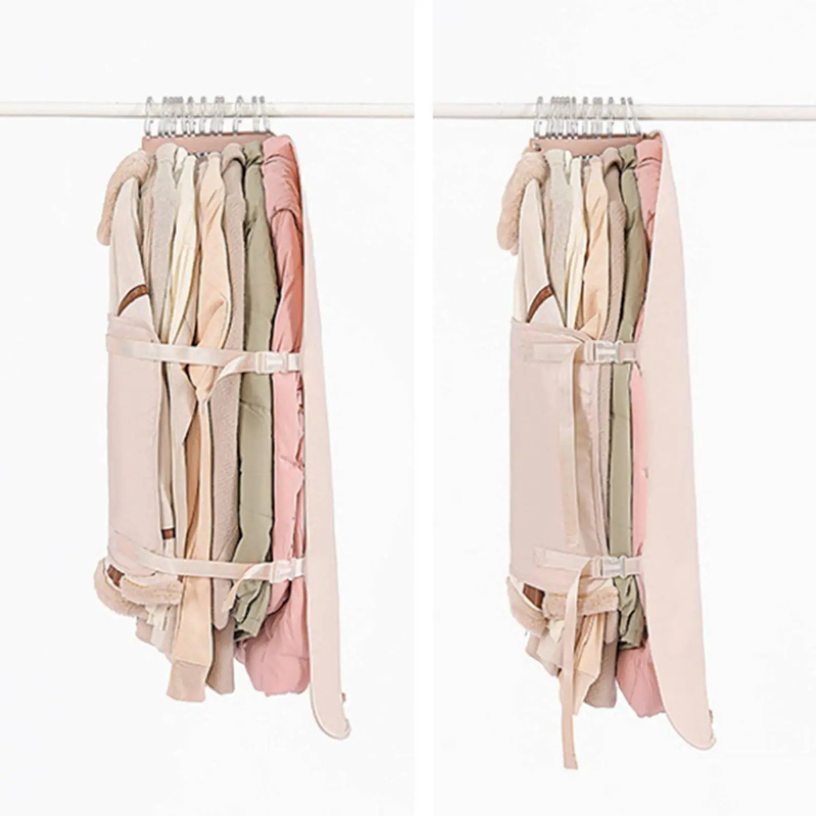 Organizador Colgante Ajustable para Ropa y Chaquetas – Panel de Compresión para Armario - imagen 5
