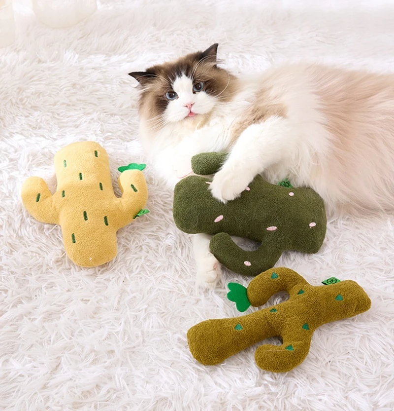 Juguete cactus peluche para gatos 1