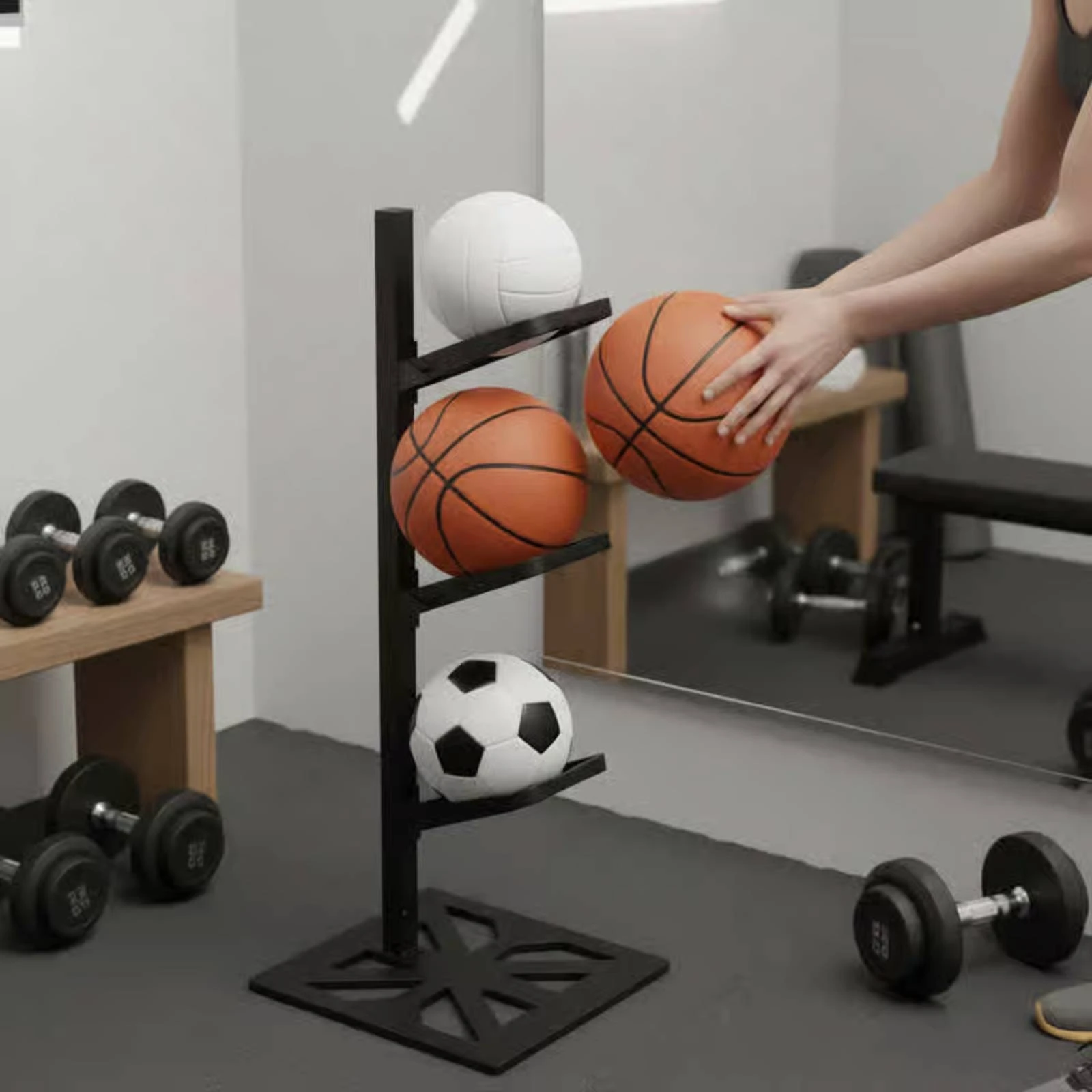 Organizador de pared soporte de balones para perros y gatos