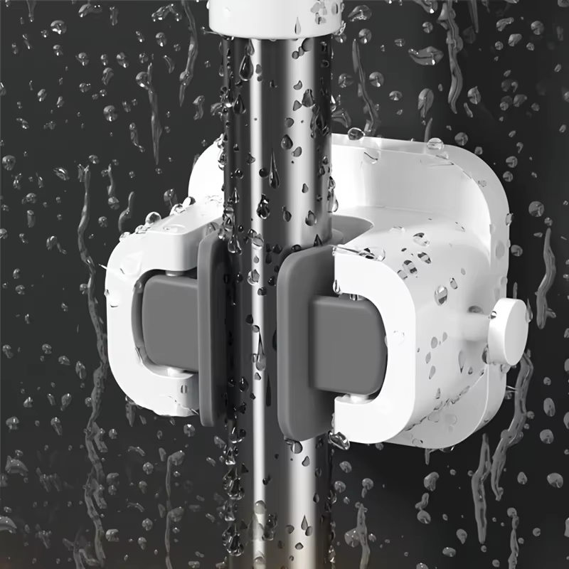 Soporte de pared resistente con adhesivo para escobas y fregonas - imagen 4