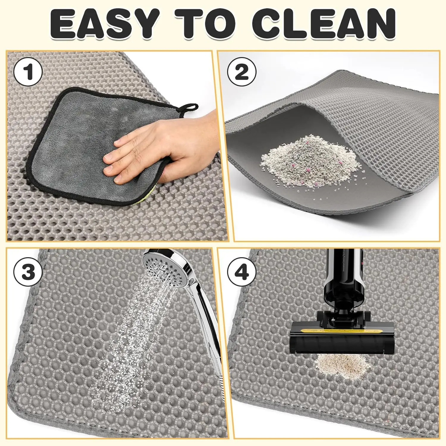 Tapete arena gato doble capa panal EVA antideslizante - imagen 2