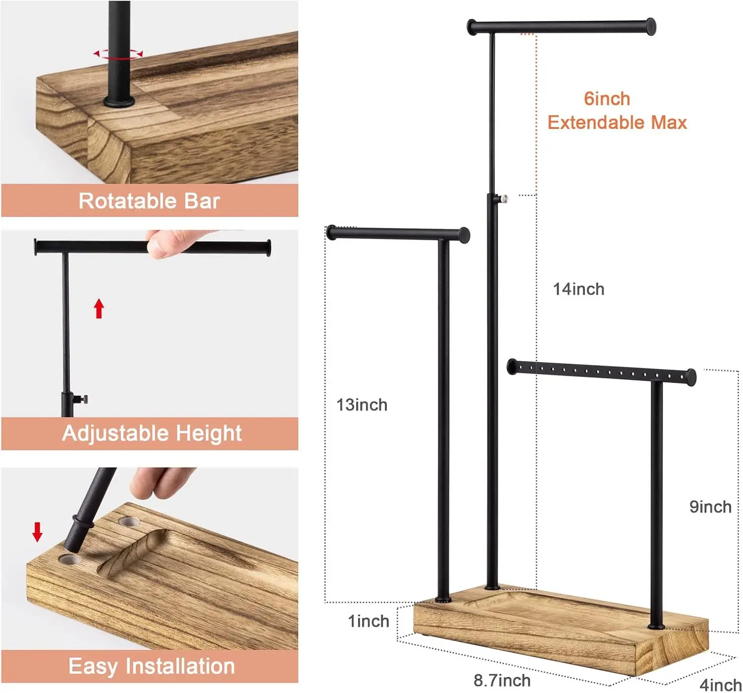 Organizador de Collares para Perros y Gatos – Soporte de Pared - imagen 5