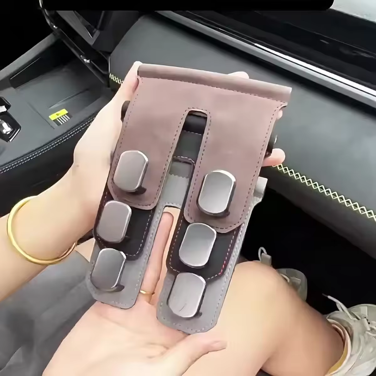 Gancho para correa en coche para gatos y perros, felpa - imagen 5