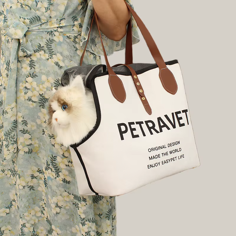 Bandolera de transporte transpirable para gato y perro mini