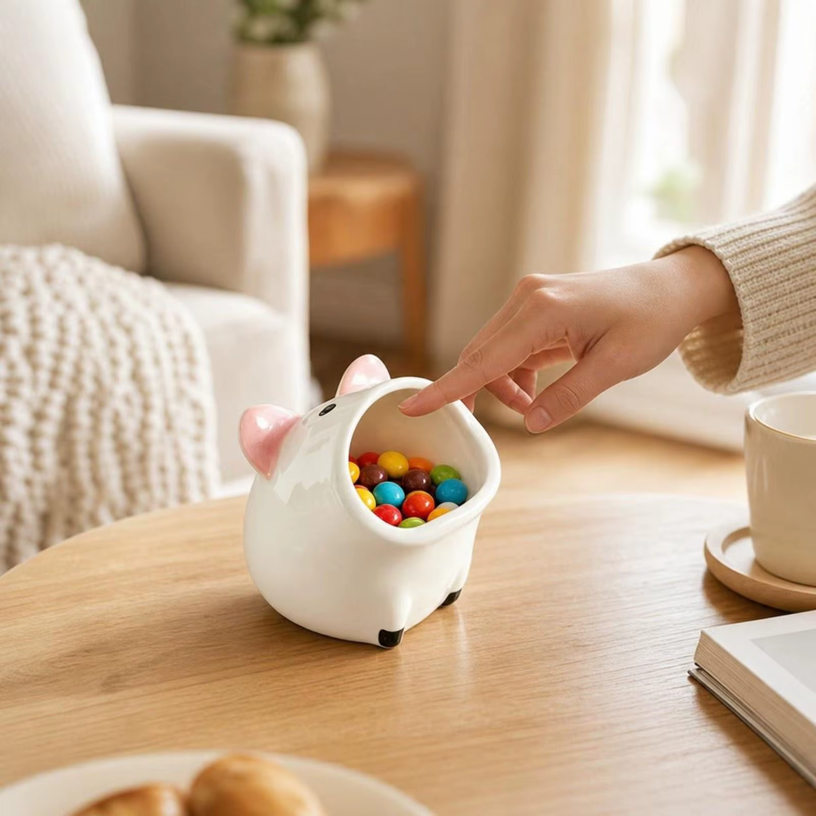 Cuenco decorativo de cerámica para golosinas de gato y perro - imagen 5