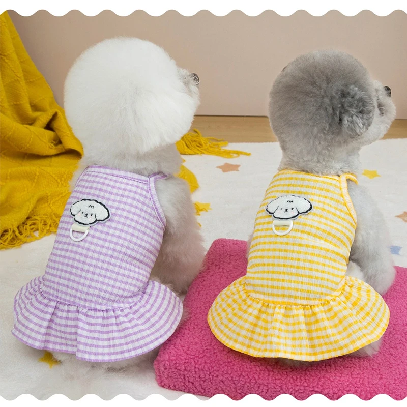 Chaleco verano transpirable rayas multicolor para gatos y perros
