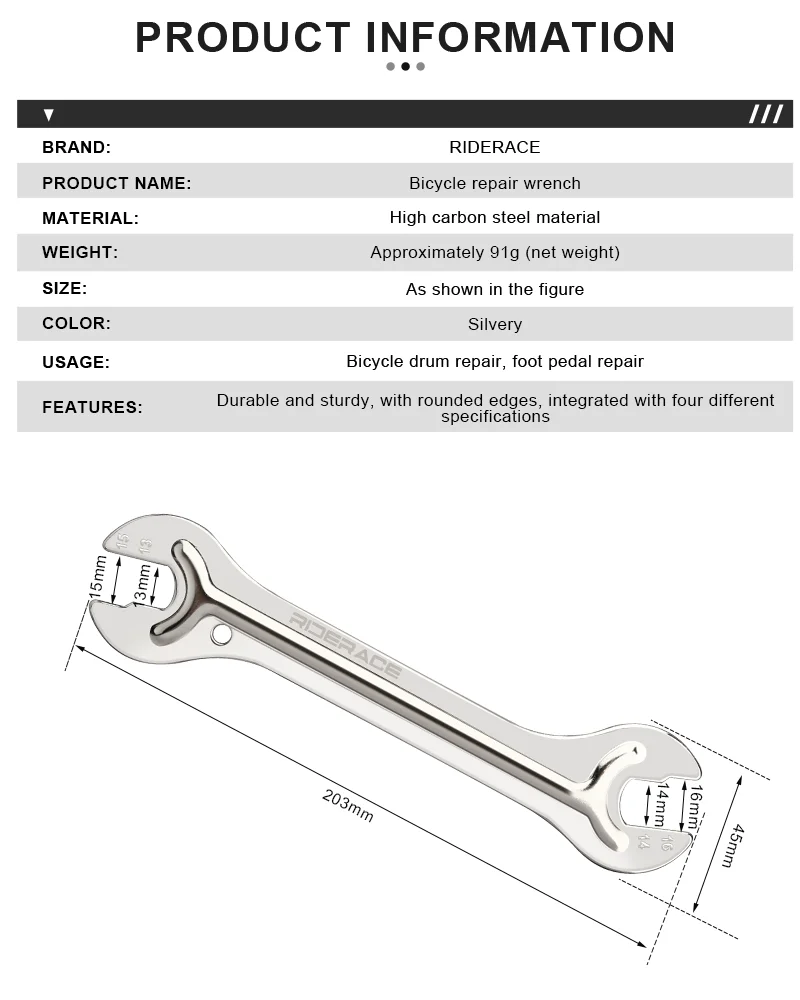 Llave RIDERACE en buje