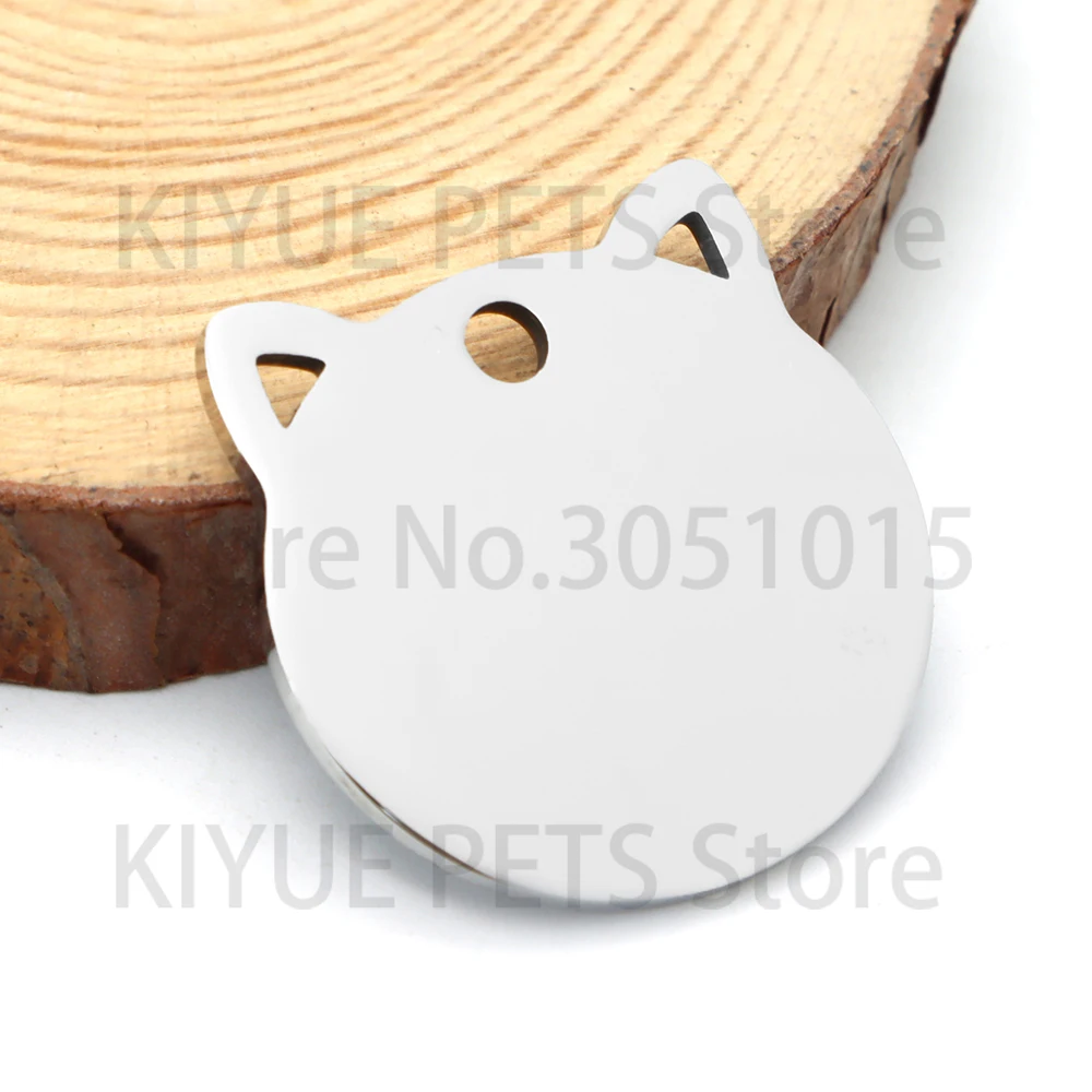 Chapas identificación gatos acero inoxidable grabables y personalizables - imagen 5