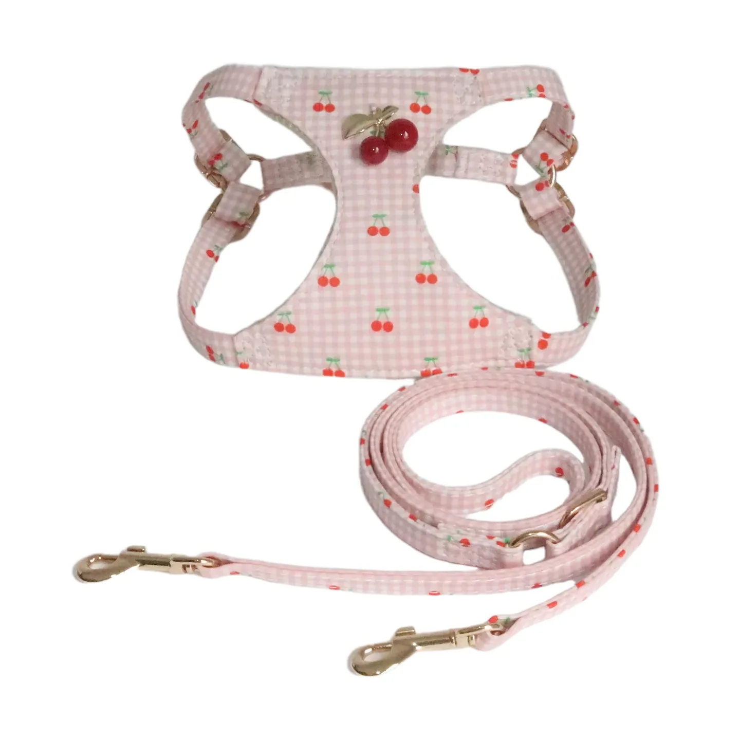 Arnés y Correa para Perros con Estampado de Cerezas - imagen 5