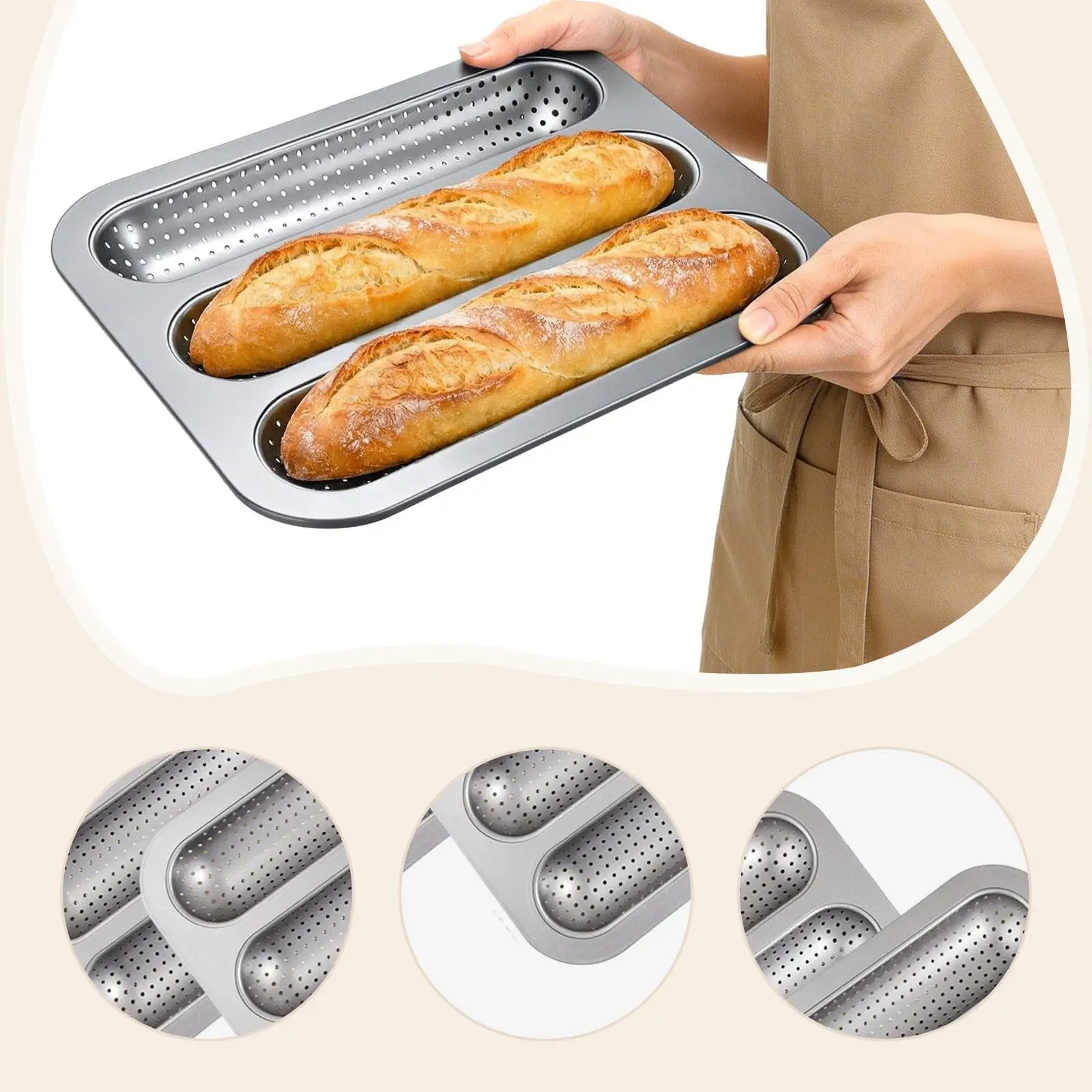 Bandeja de horno de acero resistente para premios de gato y perro - imagen 3