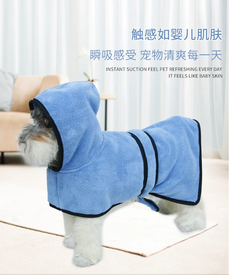 Toalla secado ajustable envolvente para perros y gatos