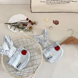 Falda con tirantes para perros y gatos pequeños, falda de verano con volantes