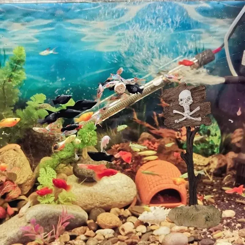 Adorno Acuario Resina en Forma de Tiburón – Letrero Decorativo - imagen 2