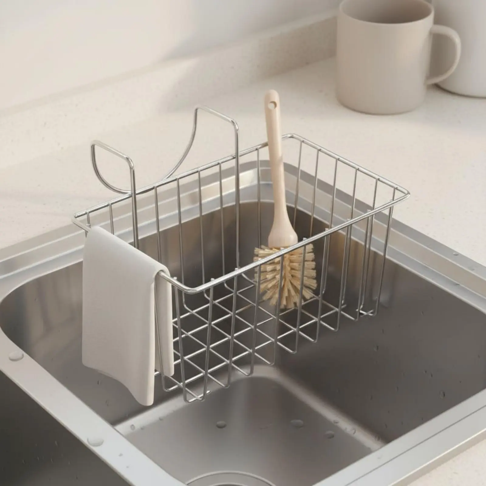 Soporte esponja acero inox antirrobo drenaje rápido gatos y perros - imagen 3