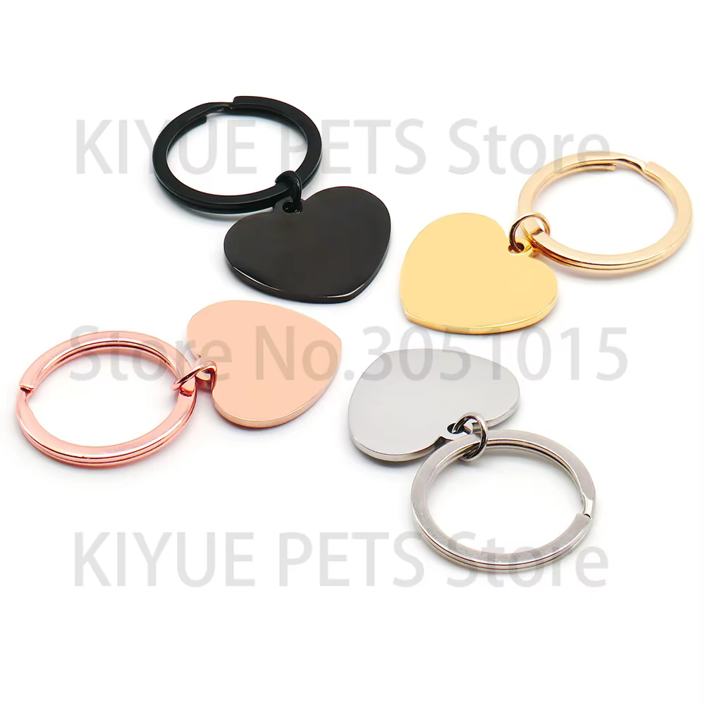 Placas identificación personalizadas para perro – Corazón acero inoxidable - imagen 2