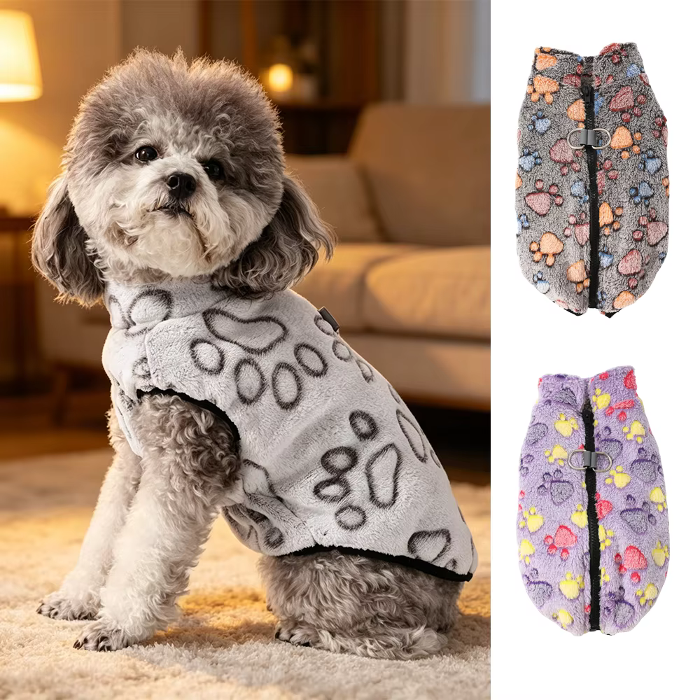Chaqueta abrigo invierno para perros pequeños y gatos – forro polar - imagen 4