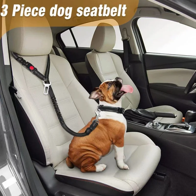 Cinturón de seguridad ajustable para perros, resistente en coche - imagen 5