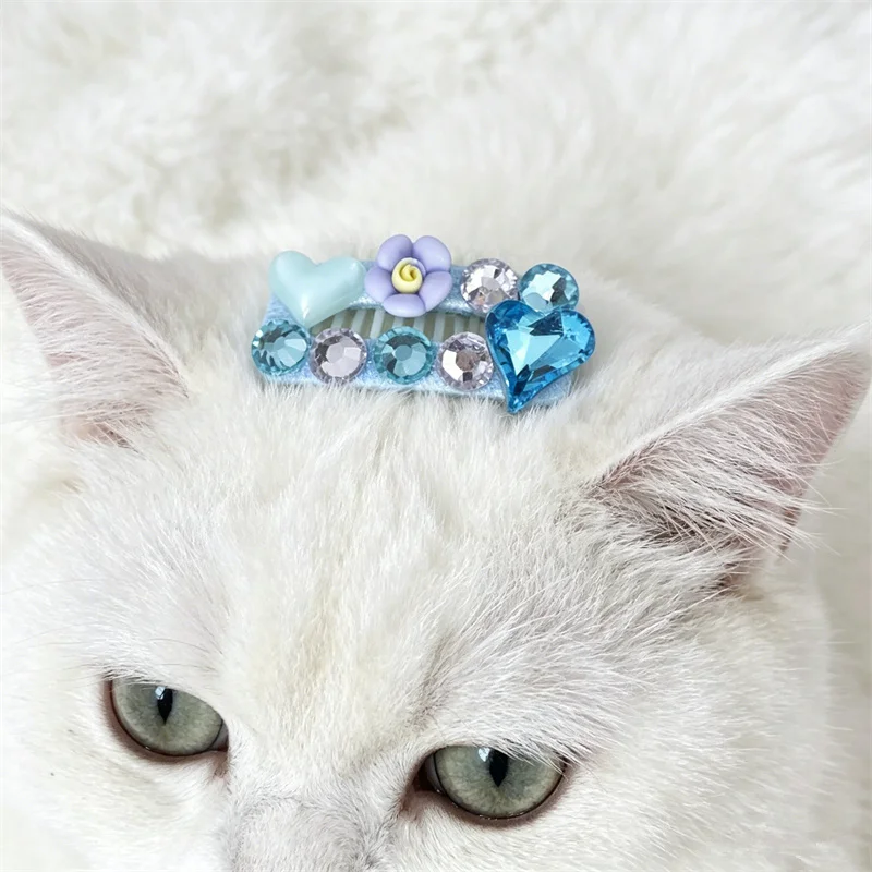 Pinzas para el pelo de perros y gatos con cristales brillantes - imagen 4