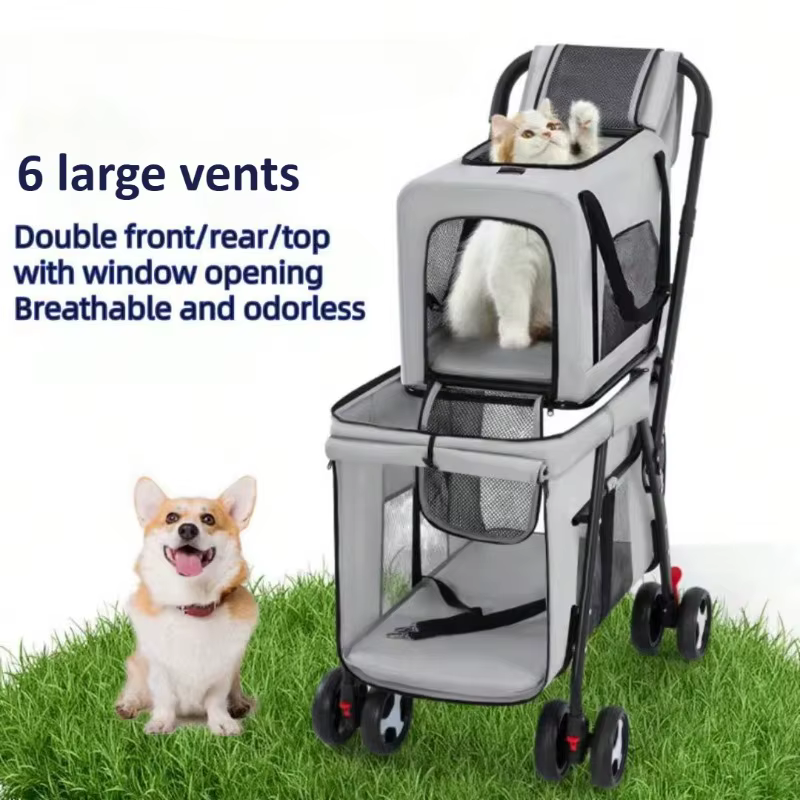 Ruedas con freno del carrito para mascotas
