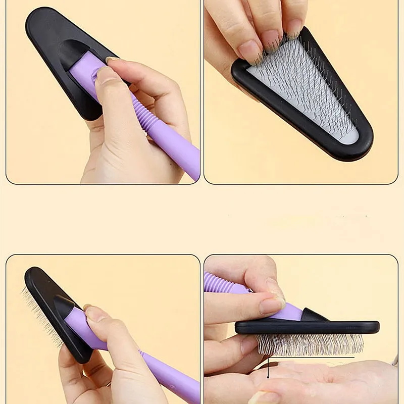 Cepillo triangular para perros y gatos – Cepillo facial y masaje para mascotas - imagen 5